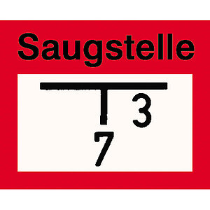 Hinweisschild für die Feuerwehr | Hinweisschild auf eine Saugstelle