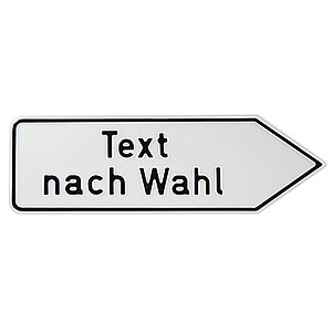 Individuell gefertigter Wegweiser, (rechtsweisend) | Aluminium, geprägt, Ecken rund, ohne Bohrung 11.S1207 Individuell gefertigter Wegweiser, (rechtsweisend) | Aluminium, geprägt, Ecken rund, ohne Bohrung