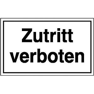 Hinweisschild - Betriebskennzeichnung | Zutritt verboten