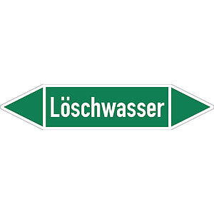 SafetyMarking Rohrleitungspfeil auf Bogen | Löschwasser 30.4029 SafetyMarking Rohrleitungspfeil auf Bogen | Löschwasser