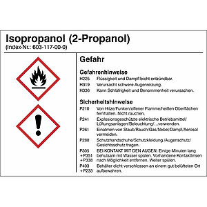 Gefahrstoffetikett in verschiedenen Versionen | für Behälter mit einem Fassungsvermögen bis 3 Liter 21.B1200 Gefahrstoffetikett in verschiedenen Versionen | für Behälter mit einem Fassungsvermögen bis 3 Liter