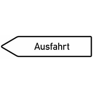 Verkehrsschild | Ausfahrt linksweisend 53.5797 Verkehrsschild | Ausfahrt linksweisend