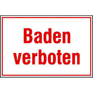Hinweisschild für Wald- und Freizeitanlagen | Baden verboten 11.5449 Hinweisschild für Wald- und Freizeitanlagen | Baden verboten