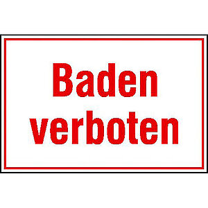 Hinweisschild für Wald- und Freizeitanlagen | Baden verboten