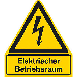 Warn-Kombischild | Elektrischer Betriebsraum 21.1443 Warn-Kombischild | Elektrischer Betriebsraum