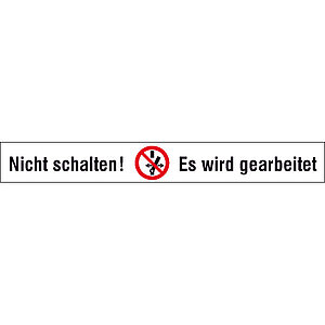 Verbots-Kombischild Folienaufkleber für Sicherungskasten | Nicht schalten es wird gearbeitet 30.A6248 Verbots-Kombischild Folienaufkleber für Sicherungskasten | Nicht schalten es wird gearbeitet