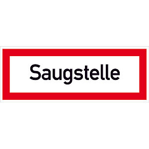 Hinweisschild für die Feuerwehr | Saugstelle