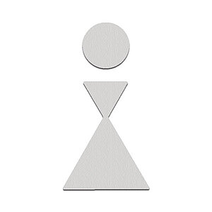 Phos Piktogramm aus Edelstahl | Toilettenschild mit Symbol WC Damen PK1103 Phos Piktogramm aus Edelstahl | Toilettenschild mit Symbol WC Damen