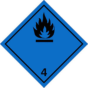 SafetyMarking Gefahrzettel nach ADR | Klasse 4.3, Stoffe, die in Berührung mit Wasser entzündbare Gase entwickeln 36.2270 SafetyMarking Gefahrzettel nach ADR | Klasse 4.3, Stoffe, die in Berührung mit Wasser entzündbare Gase entwickeln