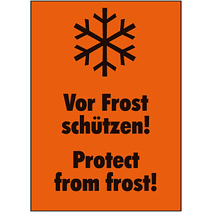 Verpackungsetikett | Vor Frost schützen! 32.D0033 Verpackungsetikett | Vor Frost schützen!