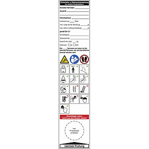 Grundplakette und Gebrauchsanweisung | für Podestleitern