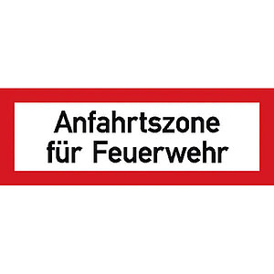 Hinweisschild für die Feuerwehr | Anfahrtszone für Feuerwehr 11.2648 Hinweisschild für die Feuerwehr | Anfahrtszone für Feuerwehr