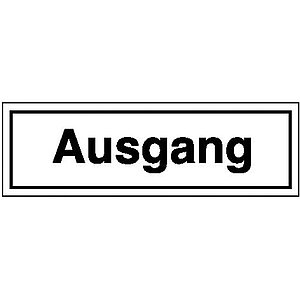 Hinweisschild - Betriebskennzeichnung | Ausgang