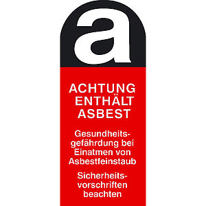 Warnschild - Gefahrstoff | Asbestfeinstaub