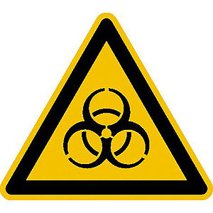Warnschild auf Bogen | Warnung vor Biogefährdung