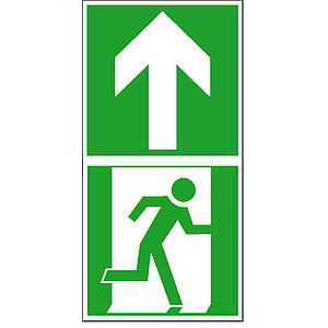 Bodenmarkierung | Fluchtwegsymbol -Rettungsweg geradeaus - 90.4969 Bodenmarkierung | Fluchtwegsymbol -Rettungsweg geradeaus -