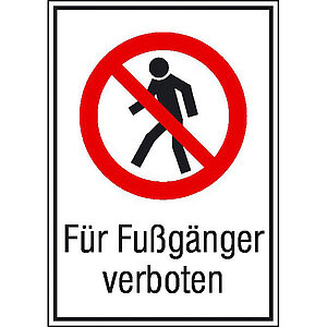 Verbots-Kombischild | Für Fußgänger verboten 11.1133 Verbots-Kombischild | Für Fußgänger verboten