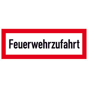 Hinweisschild für die Feuerwehr | Feuerwehrzufahrt