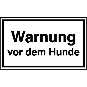 Hinweisschild - Grundbesitzkennzeichnung | Warnung vor dem Hunde 11.5340 Hinweisschild - Grundbesitzkennzeichnung | Warnung vor dem Hunde