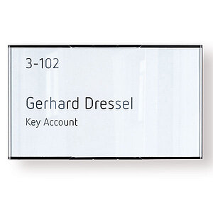 MessengerX Türschild | schneller Wechsel der Papiereinlagen durch Klemmverschluss MO2050 MessengerX Türschild | schneller Wechsel der Papiereinlagen durch Klemmverschluss