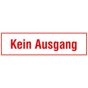 Hinweisschild - Betriebskennzeichnung | Kein Ausgang