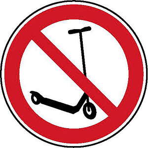 Verbotsschild | Kickboard fahren verboten 21.1036 Verbotsschild | Kickboard fahren verboten