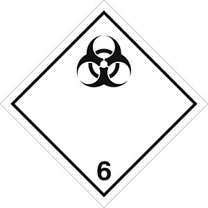 SafetyMarking Gefahrzettel nach ADR | Klasse 6.2, Ansteckungsgefährliche Stoffe