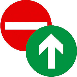Türschild, zweiseitig | Eingang verboten / Durchgang 21.G6005 Türschild, zweiseitig | Eingang verboten / Durchgang
