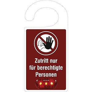 Türanhänger | Text: Zutritt nur für berechtigte Personen 90.9664 Türanhänger | Text: Zutritt nur für berechtigte Personen