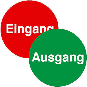 Türschild, zweiseitig | Eingang / Ausgang