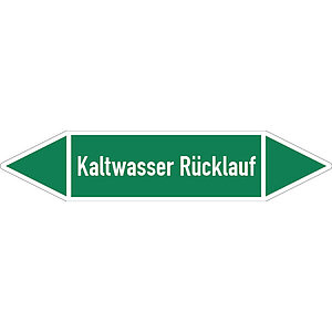 SafetyMarking Rohrleitungspfeil | Kaltwasser Rücklauf