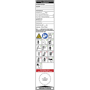 Grundplakette und Gebrauchsanweisung | für Anlegeleitern