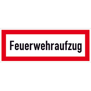 Hinweisschild für die Feuerwehr | Feuerwehraufzug