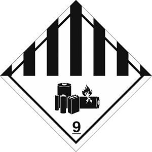 SafetyMarking Gefahrzettel nach ADR | Klasse 9A, Lithiumbatterien 21.2292 SafetyMarking Gefahrzettel nach ADR | Klasse 9A, Lithiumbatterien