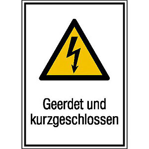 Warn-Kombischild | Geerdet und kurzgeschlossen 43.1244 Warn-Kombischild | Geerdet und kurzgeschlossen