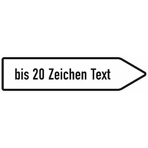 Verkehrsschild | Wegweiser für innerörtliche Ziele nach rechts weisend VZ: 432-20 53.5916 Verkehrsschild | Wegweiser für innerörtliche Ziele nach rechts weisend VZ: 432-20