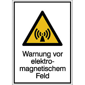 Warn-Kombischild | Warnung vor elektromagnetischem Feld 11.0248 Warn-Kombischild | Warnung vor elektromagnetischem Feld