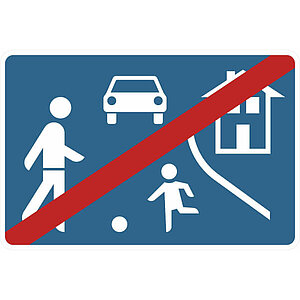 Verkehrsschild | Ende eines verkehrsberuhigten Bereichs VZ: 325.2 53.6175 Verkehrsschild | Ende eines verkehrsberuhigten Bereichs VZ: 325.2
