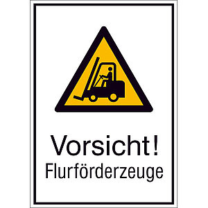 Warn-Kombischild | Vorsicht! Flurförderzeuge