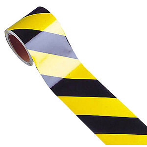 SafetyMarking Warnmarkierungsband | gelb/schwarz, PE-Folie, selbstklebend 21.0384 SafetyMarking Warnmarkierungsband | gelb/schwarz, PE-Folie, selbstklebend