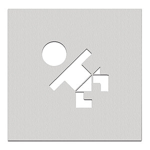 Phos Türschild aus Edelstahl | Türschild mit Symbol Wickelraum PK1404 Phos Türschild aus Edelstahl | Türschild mit Symbol Wickelraum