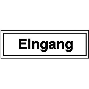 Hinweisschild - Betriebskennzeichnung | Eingang