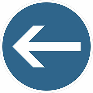 Verkehrsschild | Vorgeschriebene Fahrtrichtung VZ: 211 21.0582 Verkehrsschild | Vorgeschriebene Fahrtrichtung VZ: 211