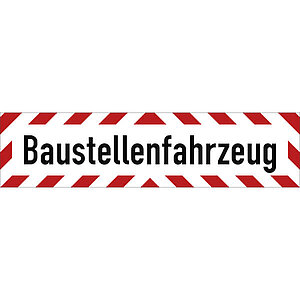 SafetyMarking Hinweisschild | Baustellenfahrzeug