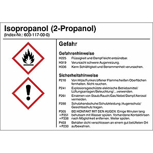 Gefahrstoffetikett | in verschiedenen Versionen