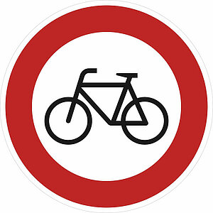 Verkehrsschild | Verbot für Radfahrer VZ: 254 11.5655 Verkehrsschild | Verbot für Radfahrer VZ: 254