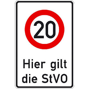Verkehrsschild | Hier gilt die StVO 11.5834 Verkehrsschild | Hier gilt die StVO
