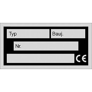 Typenschild | zur Selbstbeschriftung