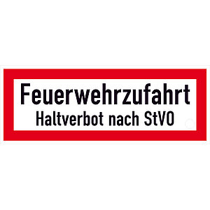 Hinweisschild für die Feuerwehr | Feuerwehrzufahrt Haltverbot nach StVO 11.2651 Hinweisschild für die Feuerwehr | Feuerwehrzufahrt Haltverbot nach StVO