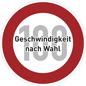 Verkehrsschild | Zulässige Höchstgeschwindigkeit nach Wahl VZ: 274 53.5723 Verkehrsschild | Zulässige Höchstgeschwindigkeit nach Wahl VZ: 274